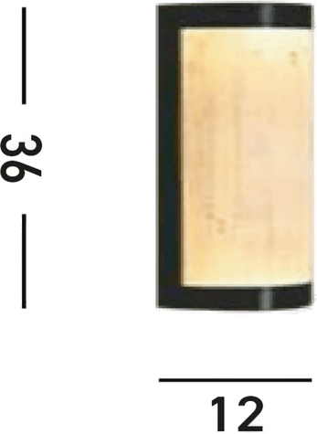 Searchlight LED-vegglampe Nile, svart, 36 cm