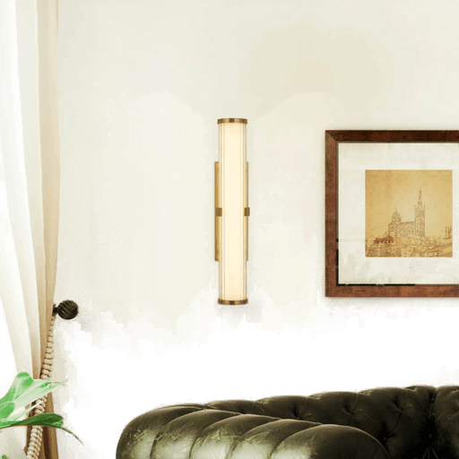 Searchlight Clamp LED-vegglampe, gull/hvitt