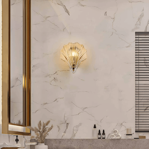 Searchlight Vegglampe Skallform Ravfarget