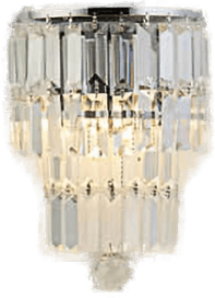 Searchlight Empire vegglampe, krom/klart krystallglass