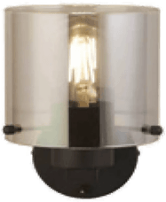 Searchlight Vegglampe Sweden, svart/røykgrå