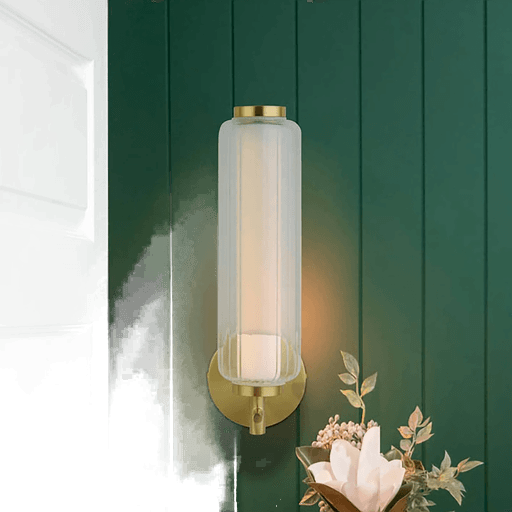 Searchlight LED-vegglampe Mod, messingfarget