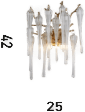 Searchlight Vegglampe Heritage 25 cm gullfarget/klar