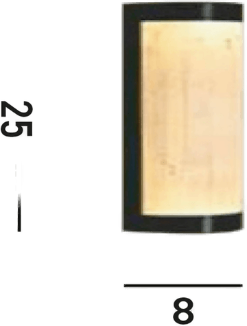 Searchlight LED-vegglampe Nile, svart, 25 cm