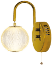 Searchlight LED-vegglampe Allure messingfarget