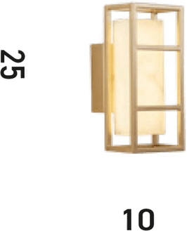 Searchlight Mirage LED-vegglampe, gull, 25 cm