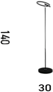 Searchlight Space LED-gulvlampe, svart