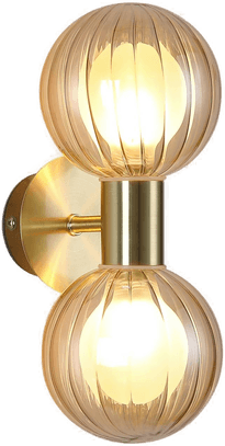 Searchlight Vegglampe Lumisphere krem/messing