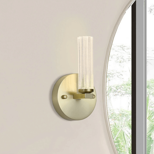 Searchlight LED-vegglampe Aberdeen 24 cm messing