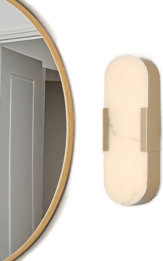 Searchlight LED-vegglampe Opaline 35 cm gull