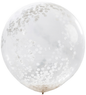 Ginger Ray Konfettiballonger Store Hvite