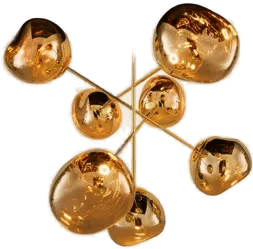 Tom Dixon Melt Chandelier large 196 cm Gold