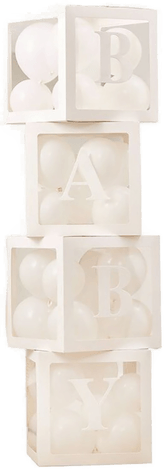 Ginger Ray Ballongbokser Baby Hvit