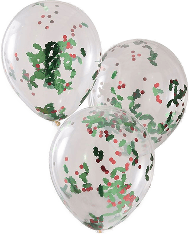 Ginger Ray Konfettiballonger Kristtorn med Bær
