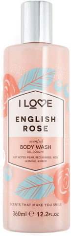 I Love English Rose Body Wash 360 ml
