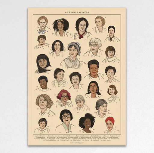 A-Z Female Authors A3 Art Print