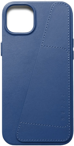 Mujjo Lommeboketui i Lær - Blå (iPhone 14 Plus)