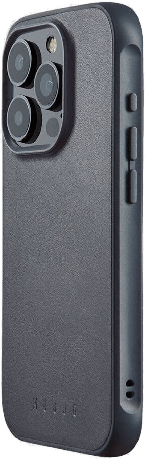 Mujjo Shield-deksel iPhone 15 Pro - Steel Blue