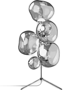 Tom Dixon Melt Chandelier 175 cm Silver