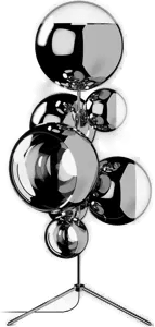 Tom Dixon Mirror Ball gulvlampe LED 181 cm Silver