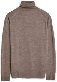 John Smedley Cherwell Rollneck Mushroom Brown