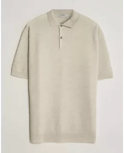 John Smedley 14 Singular Polo Grey Fleece