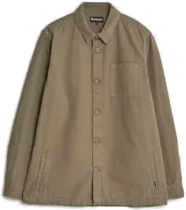 Barbour Lifestyle Washed Cotton Overshirt Smoky Olive