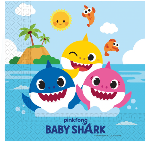 Globos Europe Servietter Baby Shark 20-pakning