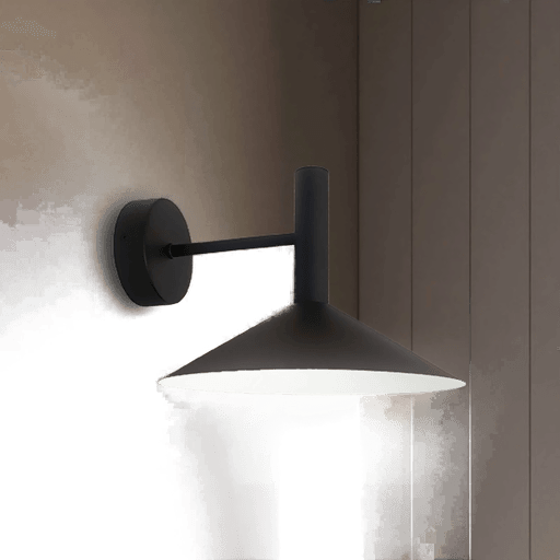 Viokef LED-vegglampe Marsi, svart, Ø 25 cm