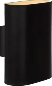 Lucide Ovalis vegglampe svart/hvit