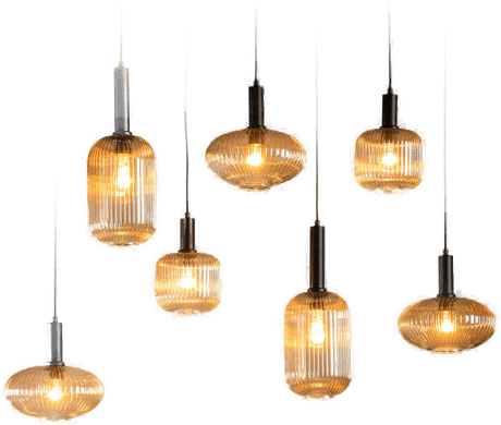 Lucide Maloto pendellampe 7-lys rav