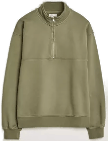 Colorful Standard Classic Organic Half-Zip Dusty Olive