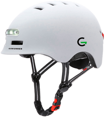 Gorunner LED Sykkelhjelm M Hvit