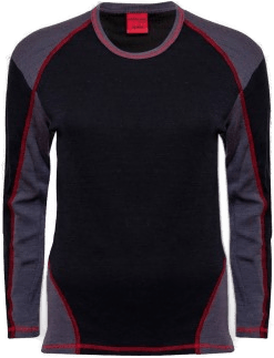 Jbs Proactive Shirt Long Sleeve Svart/Rød Small