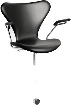 Fritz Hansen 3217 Sjuan Läder Grace Black