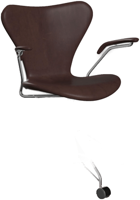 Fritz Hansen 3217 Sjuan Helklädd Läder Embrace Chocolate