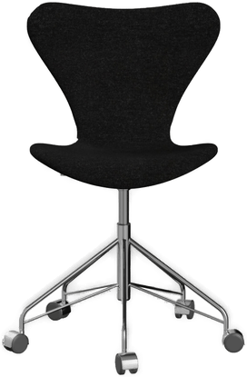 Fritz Hansen 3117 Sjuan Helklädd Tyg Svart