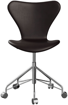 Fritz Hansen 3117 Sjuan Helklädd Läder Grace Dark Brown