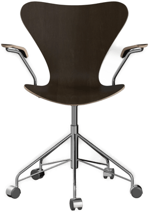 Fritz Hansen 3217 Sjuan Mörkbetsad Ekfanér