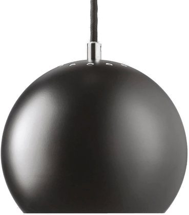 Frandsen Ball pendellampe, matt svart, Ø 18 cm