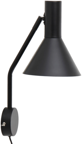 Frandsen Lyss vegglampe, matt svart