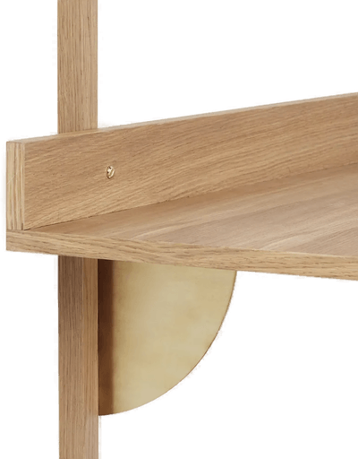Ferm Living Sector skrivebord Oak/Brass