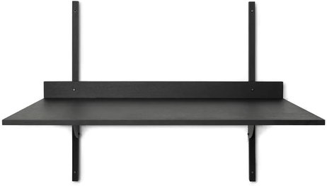 Ferm Living Sector Veggmontert skrivebord Black Ash/Black Brass