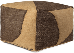 Ferm Living Forene Square Pouf Tan/Chocolate