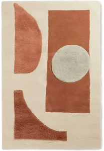 Ferm Living Bloco teppe Blush-off white