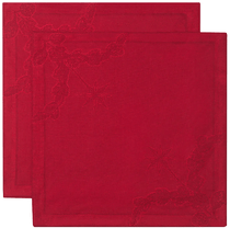 Royal Copenhagen Stjerneriflet Jul Servietter 45x45cm 2pk Rød