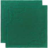 Royal Copenhagen Stjerneriflet Jul Serviett 45x45cm 2pk Grønn