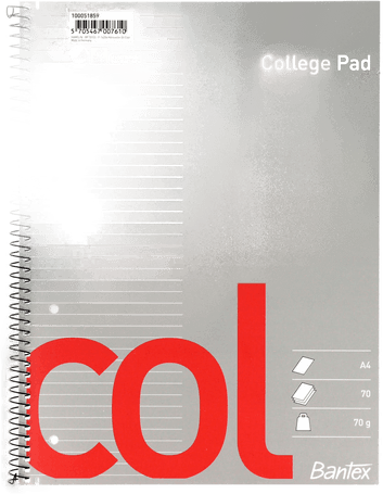 Bantex linjert skriveblokk A4