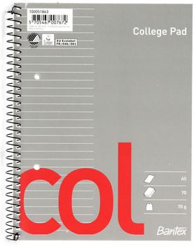 Bantex Linjert Kollegieblokk A5