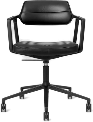 Vipp 453 kontorstol svart læder